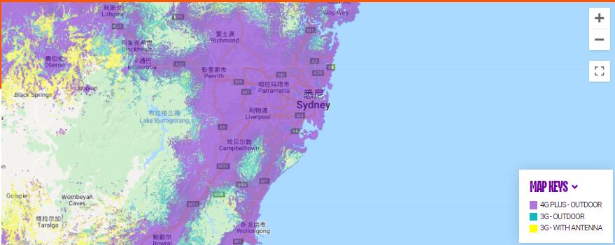 Amaysim coverage map