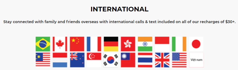 boost mobile Australia international calls 